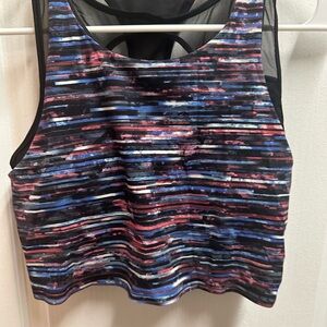 Lululemon Striped Multicolor Tank Top no pads size 6/ NWOT 90